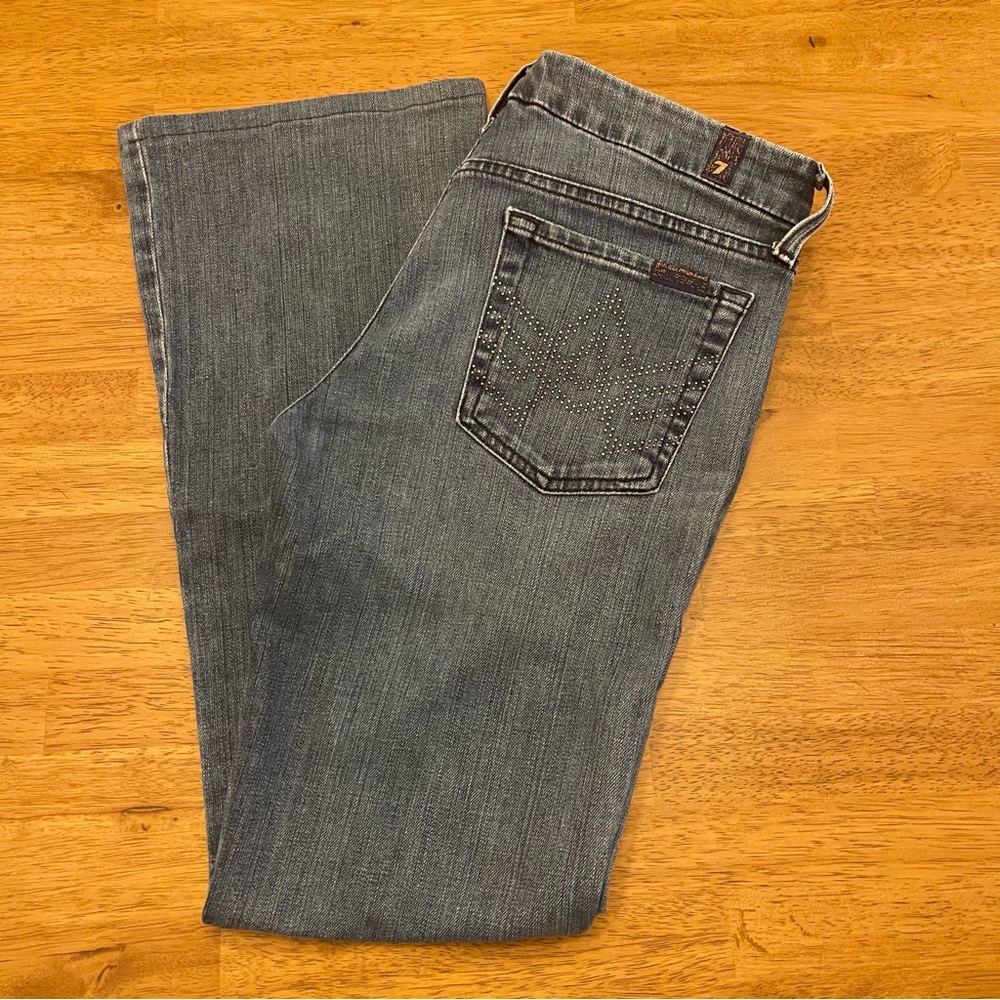7FAM A-Pocket Bling Bootcut Jeans Size 29